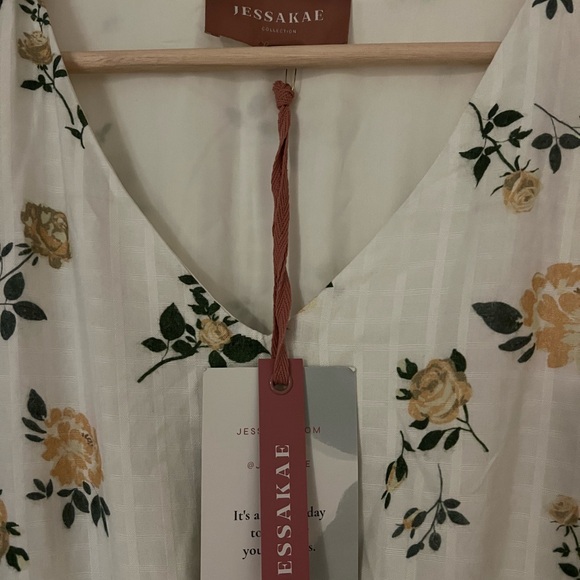 NEW JessaKae Garden Dweller Floral Midi Dress Bohemian Cottagecore Prairie - Picture 4 of 6